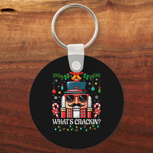 Nutcracker What's Crackin Funny Christmas Men Wome Sleutelhanger (Voorkant)