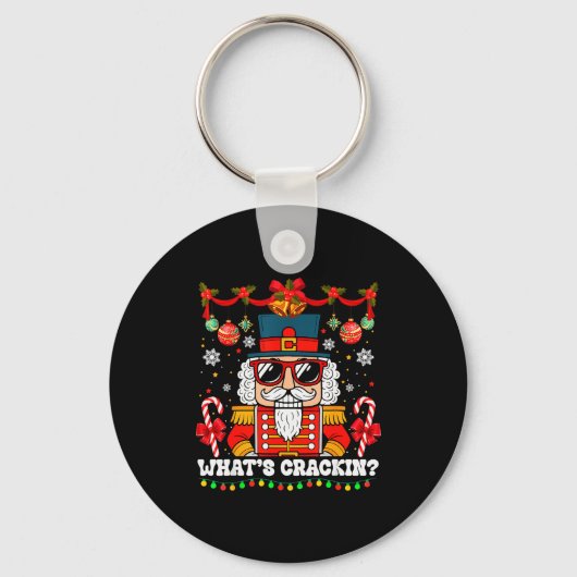 Nutcracker What's Crackin Funny Christmas Men Wome Sleutelhanger (Voorkant)