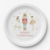 Nutcracker Winter Ballet Kerstmis Papieren Bordje (Voorkant)