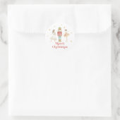Nutcracker Winter Ballet Kerstmis Ronde Sticker (Tas)