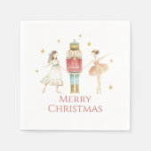 Nutcracker Winter Ballet Kerstmis Servet (Voorkant)