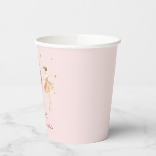 Nutcracker Winter Ballet roze Kerstmis Papieren Bekers (Links)