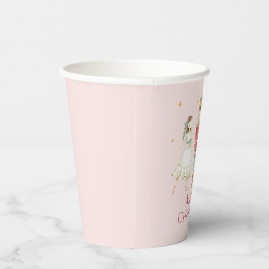 Nutcracker Winter Ballet roze Kerstmis Papieren Bekers (Rechts)
