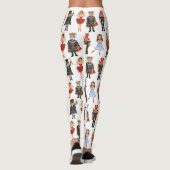 Nutcracker Winter Holiday Ugly Kerstmis Leggings (Achterkant)