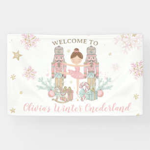 Nutcracker Winter Onederland 1e Verjaardag Achterg Spandoek