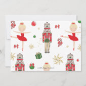 Nutcracker Winter Onederland 1e verjaardagsfoto Kaart (Achterkant)