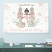 Nutcracker Winter Onederland 1st Birthday Backdrop Spandoek (Beurs)
