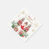 Nutcracker Winter Onederland 1st Birthday Red Servet (Hoek)