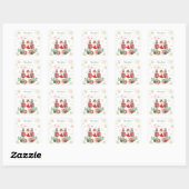 Nutcracker Winter Onederland 1st Birthday Red Vierkante Sticker (Vel)