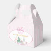 Nutcracker Winter Onederland Pink Bow Birthday Bedankdoosjes (Achterkant)