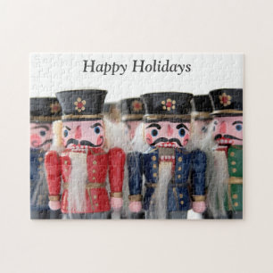 nutcrackers groep prettige feestdagen puzzel