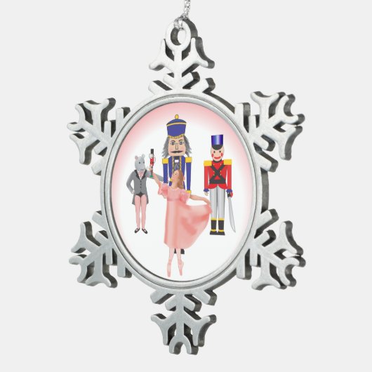 Nutcraker Ballet Cast Tin Sneeuwvlok Ornament (Rechts)
