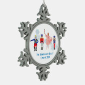 Nutcraker Ballet Cast Tin Sneeuwvlok Ornament (Links)