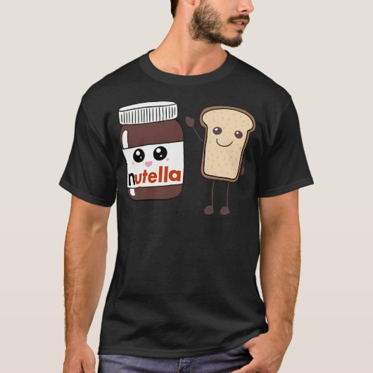 Nutella en brood t-shirt (Voorkant)