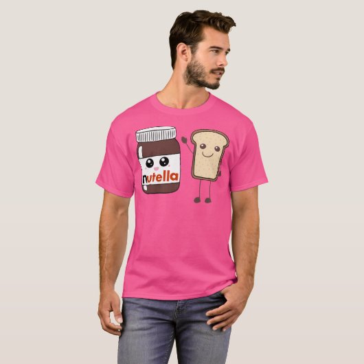 Nutella en brood t-shirt (Voorkant volledig)