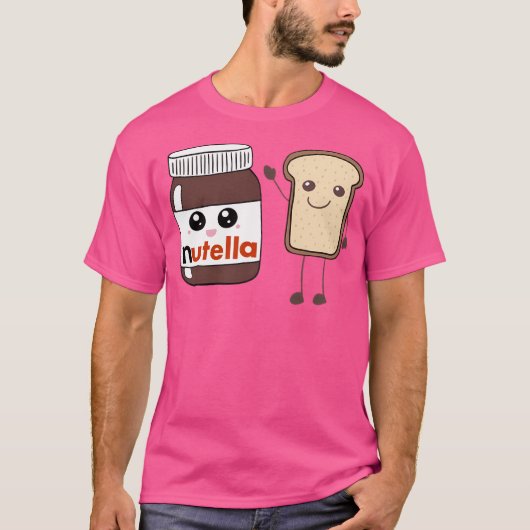 Nutella en brood t-shirt (Voorkant)