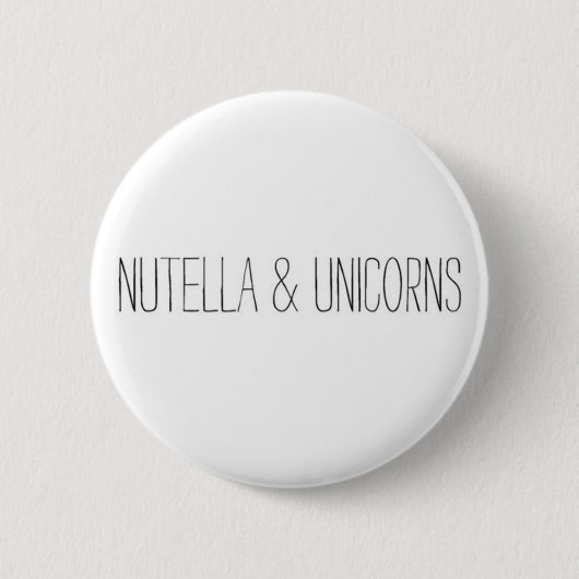 Nutella & Unicorns Ronde Button 5,7 Cm (Voorkant)