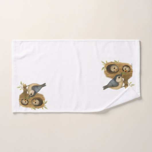 Nuthatch à poitrine blanche (Serviette à main)