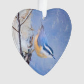 Nuthatch à poitrine rouge Peinture d'art original  (devant)