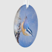 Nuthatch à poitrine rouge Peinture d'art original (devant)