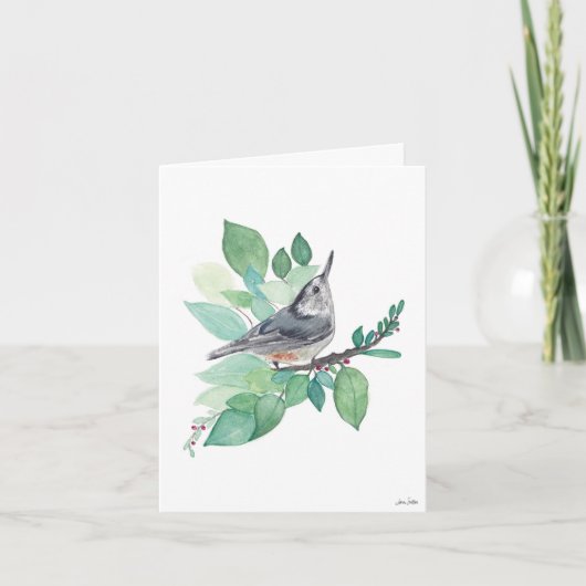 Nuthatch Bird Kaart (Voorkant)