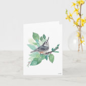 Nuthatch Bird Kaart (Gele Bloem)