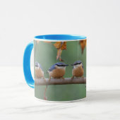 Nuthatch collage mok (Voorkant links)
