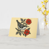 Nuthatch Kaart (Gele Bloem)