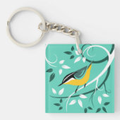 Nuthatch Kunst Sleutelhanger (Voorkant)