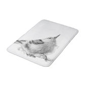 Nuthatch, White Bird fotografie Badmat (Gekanteld)