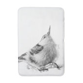 Nuthatch, White Bird fotografie Badmat (Voorkant Verticaal)