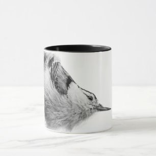 Nuthatch, witte vogel mok