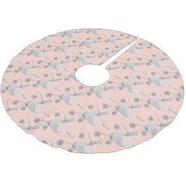 Nutkraker Ballet Ballerina Roos Gold Tree Skirt Kerstboom Rok