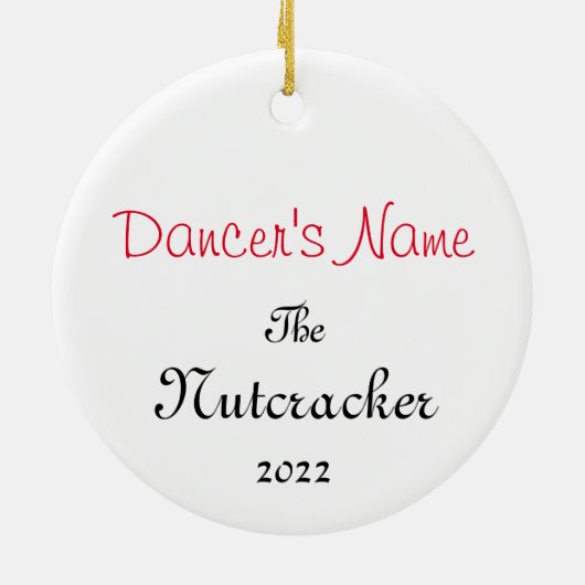 Nutkraker Ballet Clara Keepomwille Keramisch Ornament (Achterkant)