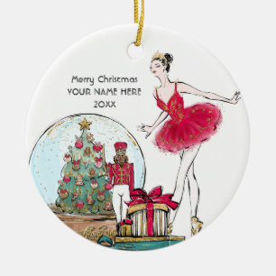 Nutkraker Ballet Dancer Keramisch Ornament