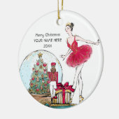 Nutkraker Ballet Dancer Keramisch Ornament (Links)
