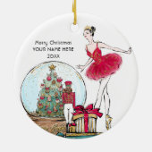 Nutkraker Ballet Dancer Keramisch Ornament (Achterkant)