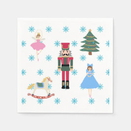 Nutkraker Ballet Illustratie Snowflake Napkins Servet