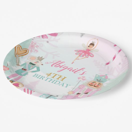 Nutkraker Birthday KerstSugar Plum Sweets Papieren Bordje (Gekanteld)