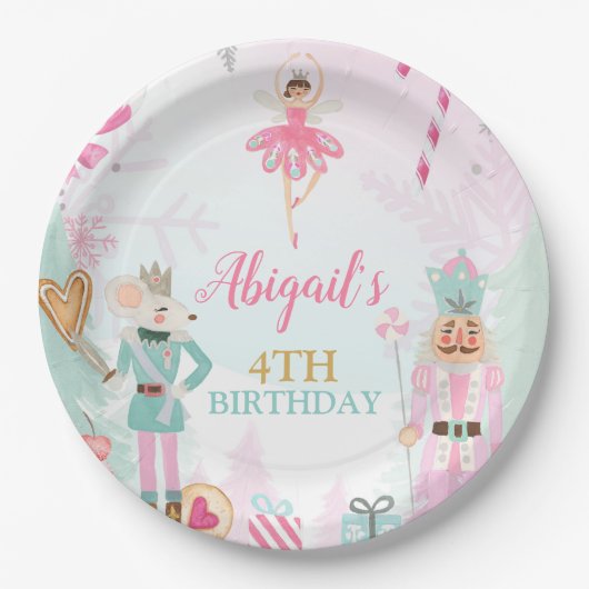 Nutkraker Birthday KerstSugar Plum Sweets Papieren Bordje (Voorkant)