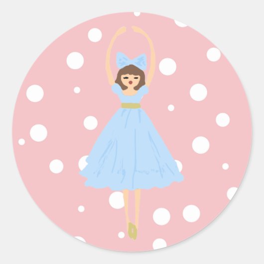 Nutkraker Clara Design Classic Round Sticker (Voorkant)