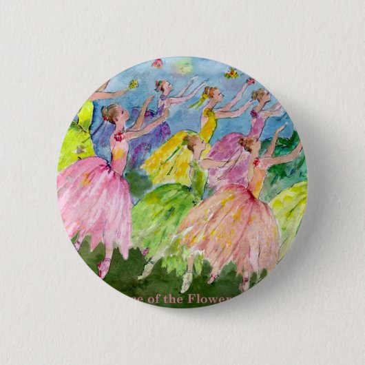 Nutkraker Dance of the Flowers Ronde Button 5,7 Cm (Voorkant)