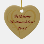 Nutkraker - Fröhliche Weihnachten Duits Ornament (Achterkant)