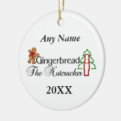 Nutkraker Gingerbrood Keramisch Ornament (Links)