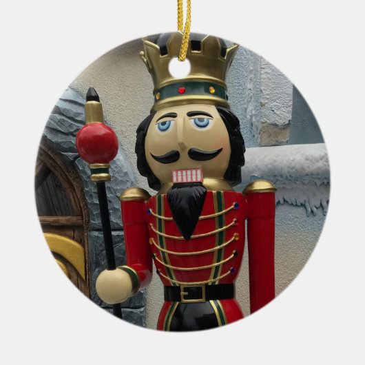 Nutkraker Guard Kerstmis Keramisch Ornament (Voorkant)