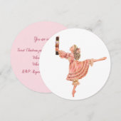 Nutkraker Holiday Round Invitations Kaart (Voorkant / Achterkant)