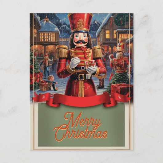 Nutkraker Kerstmis Briefkaart (Voorkant)