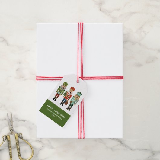 Nutkraker Kerstmis Cadeaulabel (Met Touw)