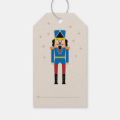 Nutkraker Kerstmis Cadeaulabel (Achterkant)