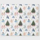 Nutkraker Kerstmis Cadeaupapier (Vlak)